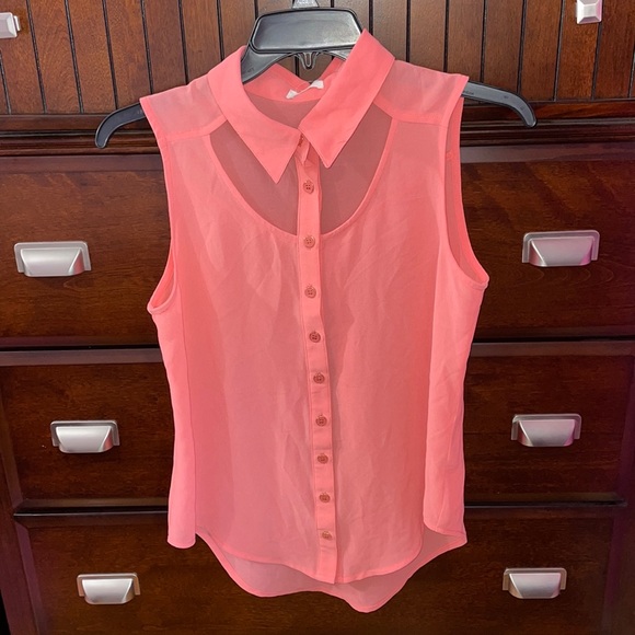 Coral Collared Blouse - Picture 1 of 2
